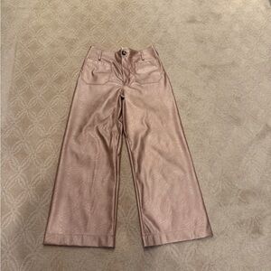 Maeve Cropped Pants in Blush Metallic